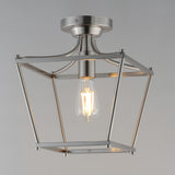 Clifton Single Semi-Flush Pendant Satin Nickel by Maxim Lighting
