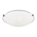 Clip Ceiling Flushmount — 16.25 Inch, Brushed Nickel