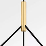 Cloak Round Chandelier Small Hand Rubbed Antique Brass Black By Visual Comfort Detailed View 2