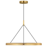 Cloak Round Chandelier Small Hand Rubbed Antique Brass Black By Visual Comfort Main View-2