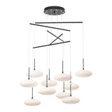 Clouds 10-Light Mobile Chandelier in Ink, Standard by Hubbardton Forge