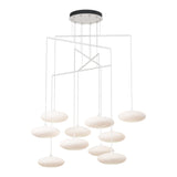 Clouds 10-Light Mobile Chandelier in White, Standard by Hubbardton Forge
