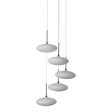 Clouds 5-Light Pendant, shown in Dark Smoke, Standard, by Hubbardton Forge