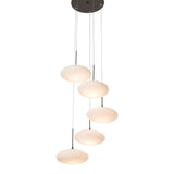 Clouds 5-Light Pendant, shown in Dark Smoke, Standard, by Hubbardton Forge