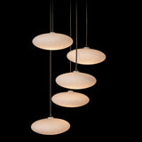 Clouds 5-Light Pendant detail in Dark Smoke, Standard, by Hubbardton Forge