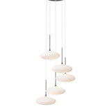 Clouds 5-Light Pendant in Ink, Standard by Hubbardton Forge
