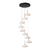 Clouds 9-Light Chandelier, shown in Black, Standard, by Hubbardton Forge