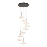 Clouds 9-Light Chandelier in Dark Smoke, Standard by Hubbardton Forge
