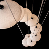 Clouds 9-Light Chandelier detail in Black, Standard, by Hubbardton Forge