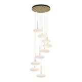 Clouds 9-Light Chandelier in Modern Brass, Standard by Hubbardton Forge
