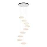 Clouds 9-Light Chandelier in White, Standard by Hubbardton Forge