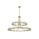 Clover 2-Tier Chandelier 39.25'' Aged Brass