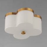 Clover Flush Mount Natural Aged Brass by Maxim Lighting