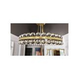 Clover Semi Flush Mount 18.25'' Aged Brass