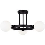 Clybourn Semi-Flushmount — 21", Midnight Black