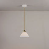 Cobb Pendant Natural White And Satin Brass Small By Original BTC