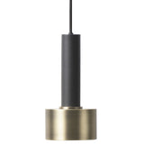 Collect Lighting Disc Pendant Black Brass High Socket By Ferm Living