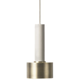 Collect Lighting Disc Pendant Light Grey Brass High Socket By Ferm Living