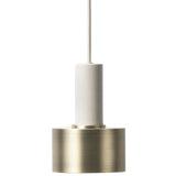 Collect Lighting Disc Pendant Light Grey Brass Low Socket By Ferm Living