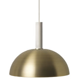 Collect Lighting Dome Pendant Light Grey Brass High Socket By Ferm Living