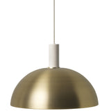Collect Lighting Dome Pendant Light Grey Brass Low Socket By Ferm Living