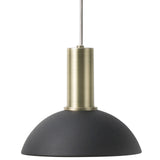 Collect Lighting Hoop Pendant Brass Black Low Socket By Ferm Living