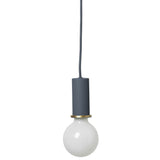 Collect Lighting Socket Pendant Dark Blue Brass Low Socket By Ferm Living
