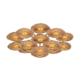 Colline Semi Flush - 17 Light in Vintage Gold Leaf by Corbett
