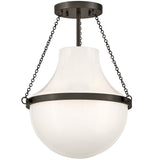 Collins Semi Flush Mount Small Black By Hinkley