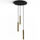 Combi 3 Light Pendant, Finish: Brass, 12 Inch