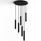 Combi 6 Light Suspension By Koncept, Light Only, Finish: Matte Black, Size: 12 Inch
