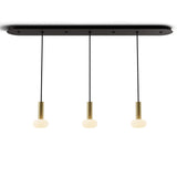 Combi Linear Pendant, Finish: Brass, Number Of Lights: 3 Light
