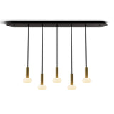 Combi Linear Pendant, Finish: Brass, Number Of Lights: 5 Light