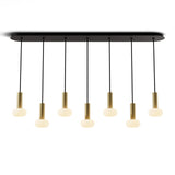 Combi Linear Pendant, Finish: Brass, Number Of Lights: 7 Light