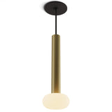 Combi Single Pendant Light By Koncept, Glass Ball, Finish: Brass, Size: 12 Inch