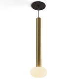 Combi Single Pendant Light By Koncept, Glass Ball, Finish: Brass, Size: 16 Inch
