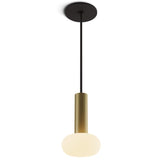 Combi Single Pendant Light By Koncept, Glass Ball, Finish: Brass, Size: 6 Inch