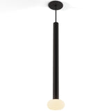 Combi Single Pendant Light By Koncept, Glass Ball, Finish: Matte Black, Size: 24 Inch
