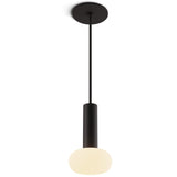 Combi Single Pendant Light By Koncept, Glass Ball, Finish: Matte Black, Size: 6 Inch