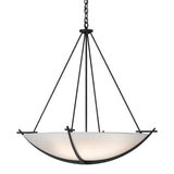 Compass Large Scale Pendant in Black, Opal Glass by Hubbardton Forge