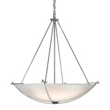 Compass Large Scale Pendant in Sterling, Opal Glass by Hubbardton Forge
