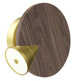 Compass Reading Light Satin Brass Walnut By CVL