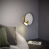 Compass Reading Light Satin Brass White Marble By CVL Lifestyle View