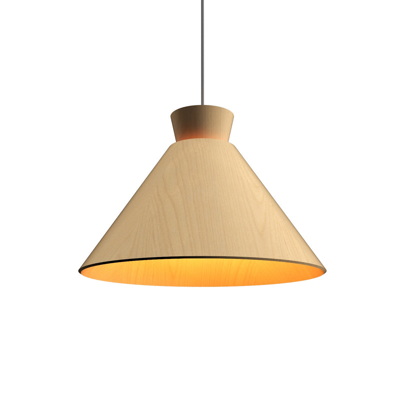 Conica Wide Pendant By Accord Lighting, Finish: Maple
