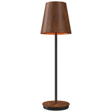 Conical Table Lamp Imbuia Small By Accord, , | Casa Di Luce Lighting