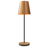 Conical Table Lamp Teak Small By Accord, , | Casa Di Luce Lighting