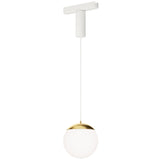 Continuum Track Snowball Pendant White Natural Aged Brass By ET2