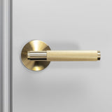 Conventional Door Handle Set 2 Brass By Buster And Punch Front View