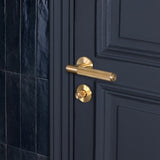 Conventional Door Handle Set 2 Brass By Buster And Punch Lifestyle View