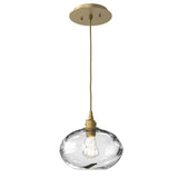 Coppa Pendant Light By Hammerton, Color: Clear, Finish: Gilded Brass